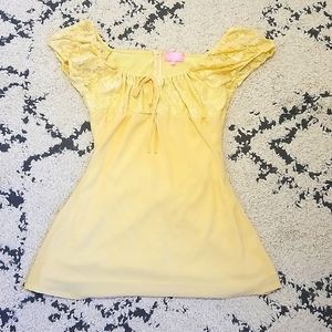 Yellow mini dress